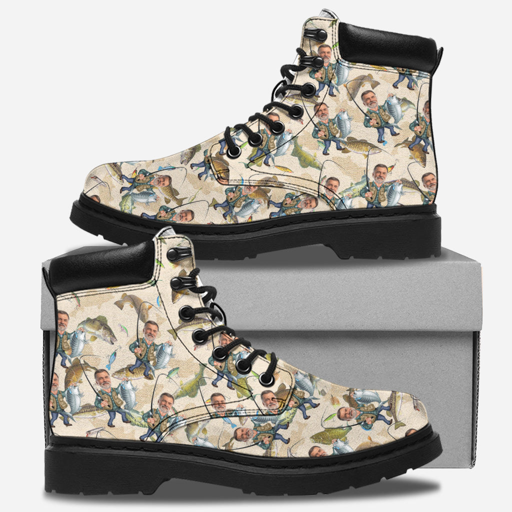 Photo insérée - Pêche humoristique - Bottes de pêche toutes saisons personnalisées