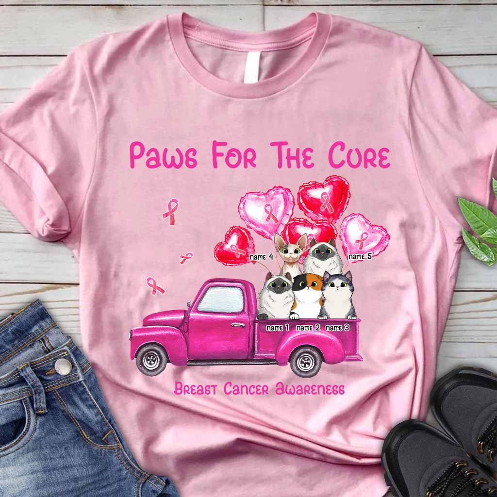 T-shirt et sweat à capuche personnalisés « Paws For The Cure » ​​pour la sensibilisation au cancer du sein