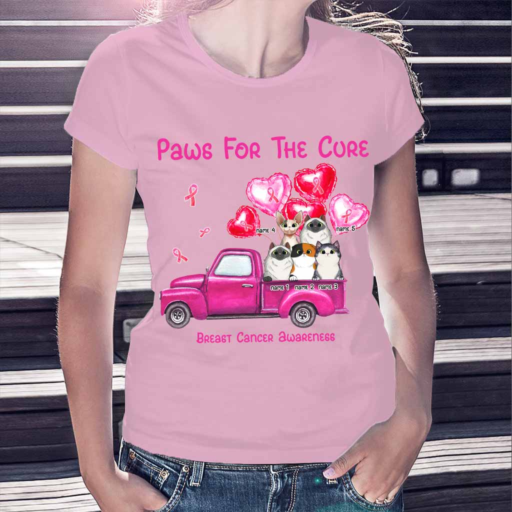 T-shirt et sweat à capuche personnalisés « Paws For The Cure » ​​pour la sensibilisation au cancer du sein