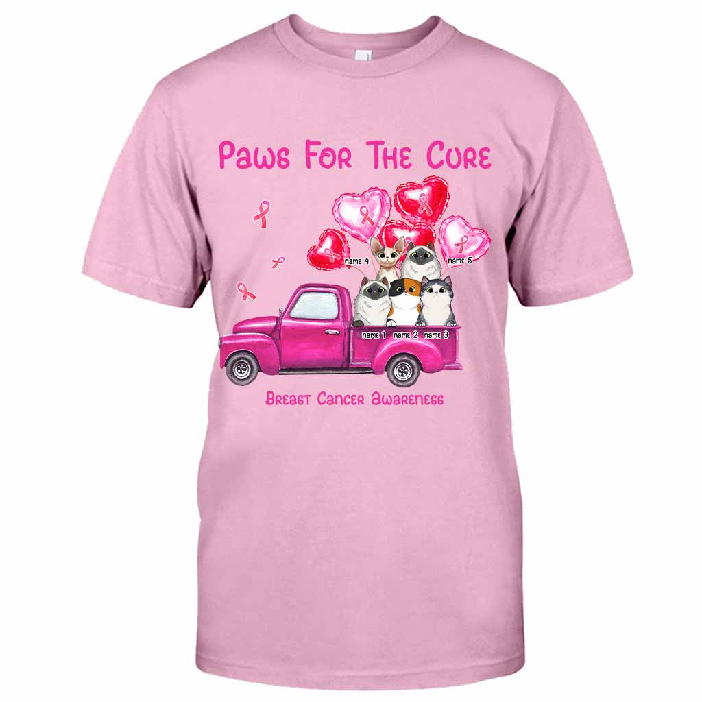 T-shirt et sweat à capuche personnalisés « Paws For The Cure » ​​pour la sensibilisation au cancer du sein