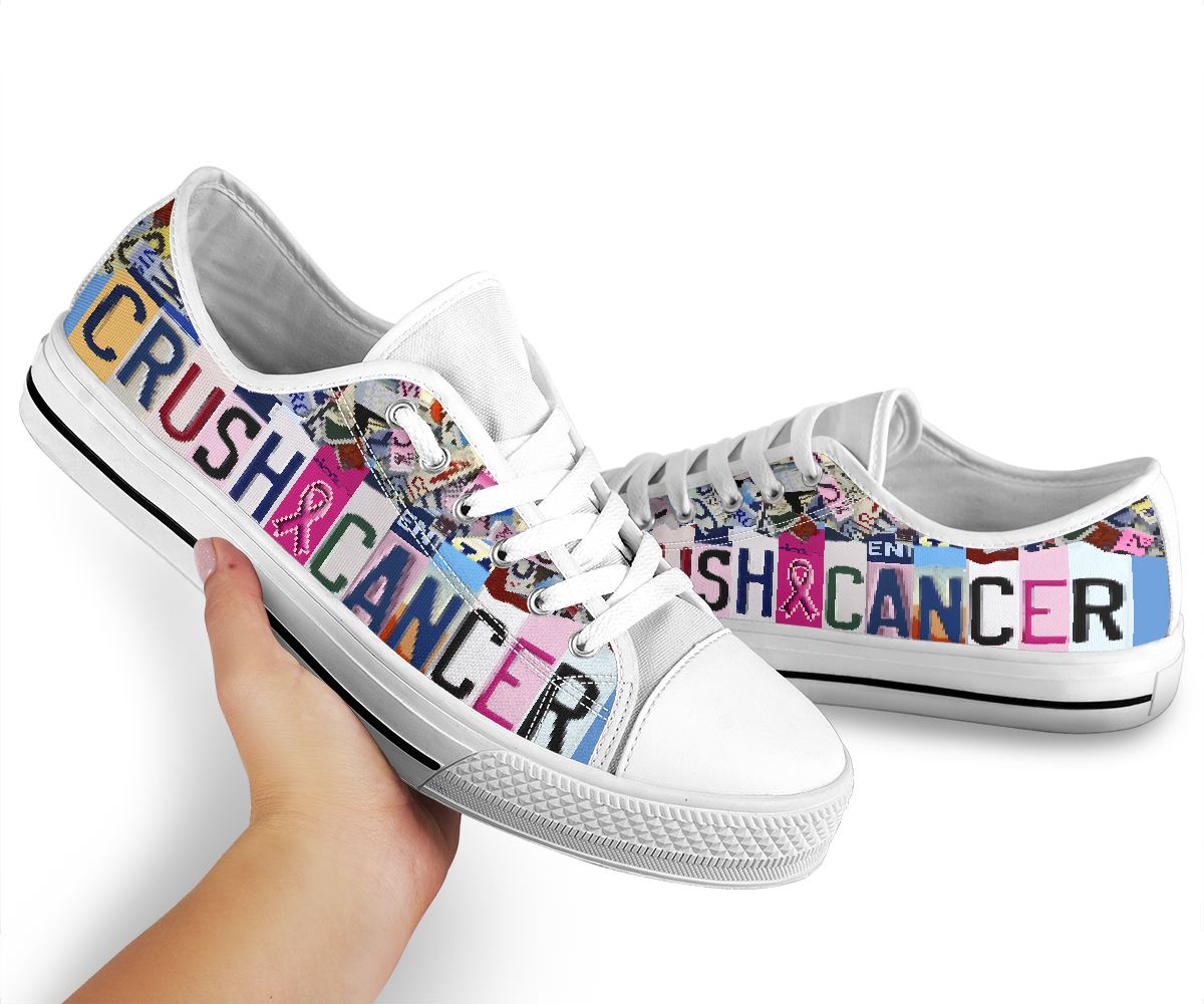Chaussures basses Crush Cancer pour la sensibilisation au cancer du sein 0622