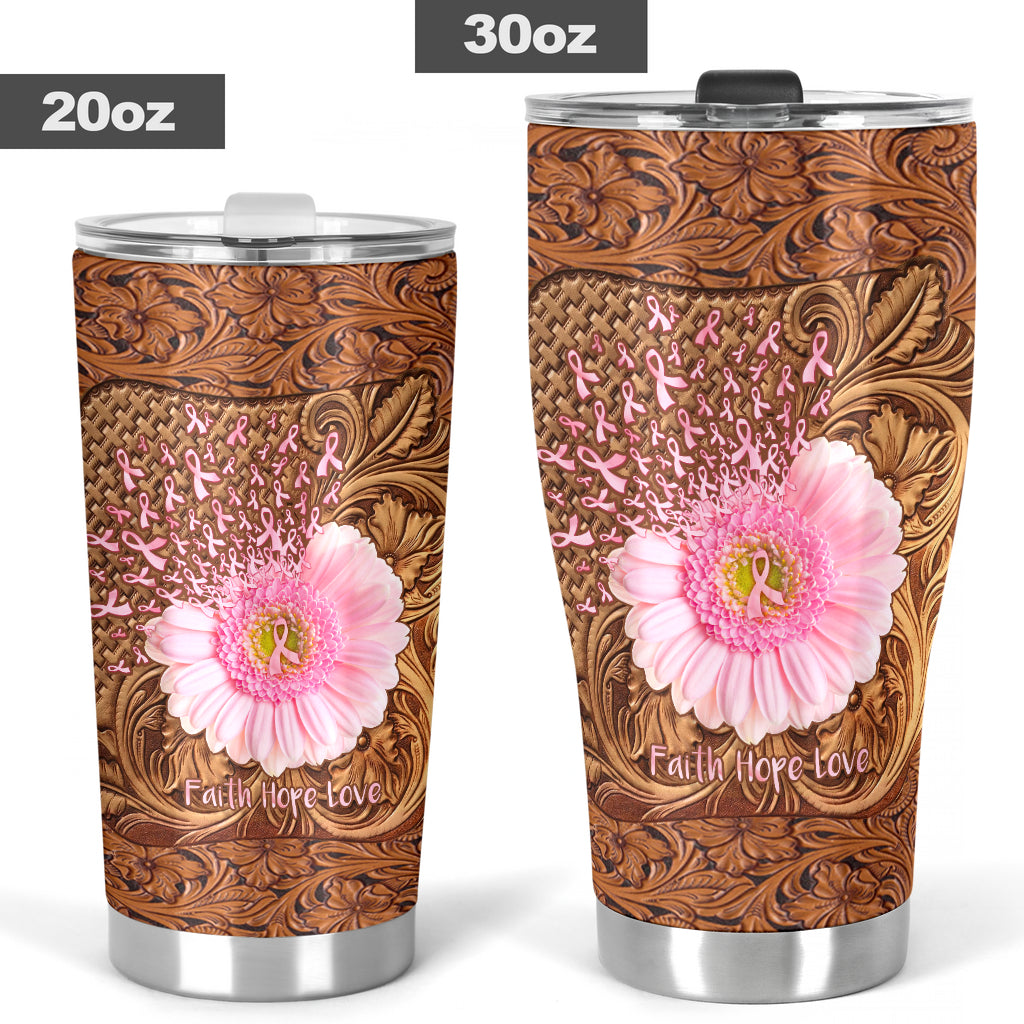 Gobelet de sensibilisation au cancer du sein « Foi, Espoir, Amour » 0622