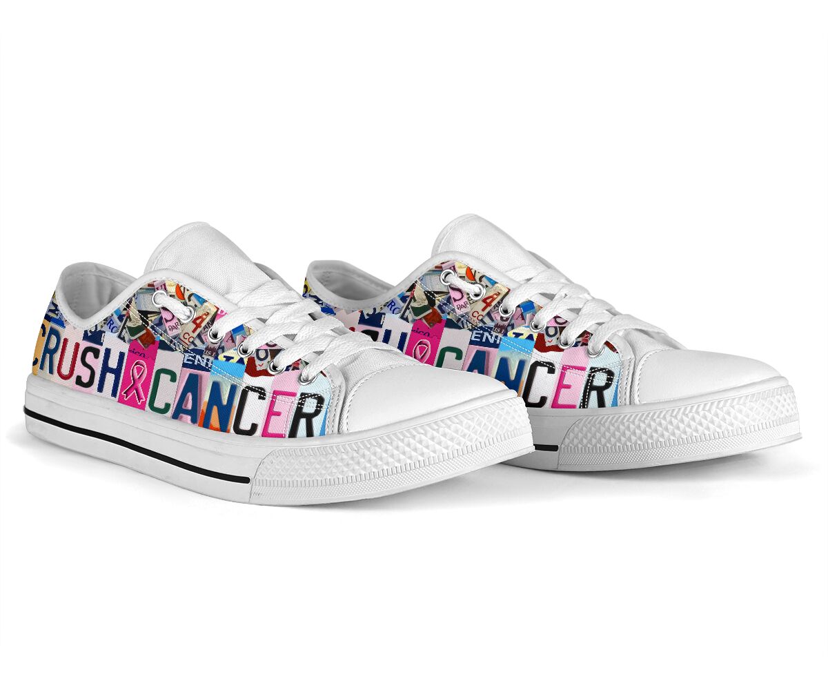 Chaussures basses Crush Cancer pour la sensibilisation au cancer du sein 0622