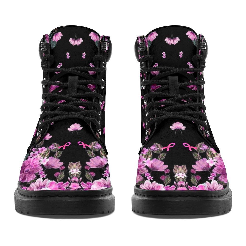 Ne jamais abandonner – Sensibilisation au cancer du sein – Bottes toutes saisons 0622