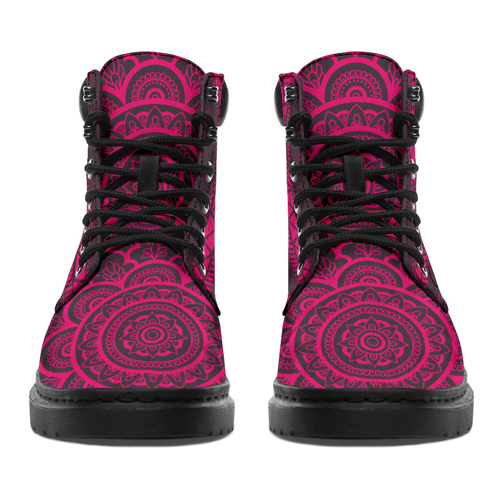 Mandala de sensibilisation au cancer du sein Bottes toutes saisons 0622