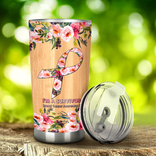 Je suis une survivante - Gobelet de sensibilisation au cancer du sein 0622