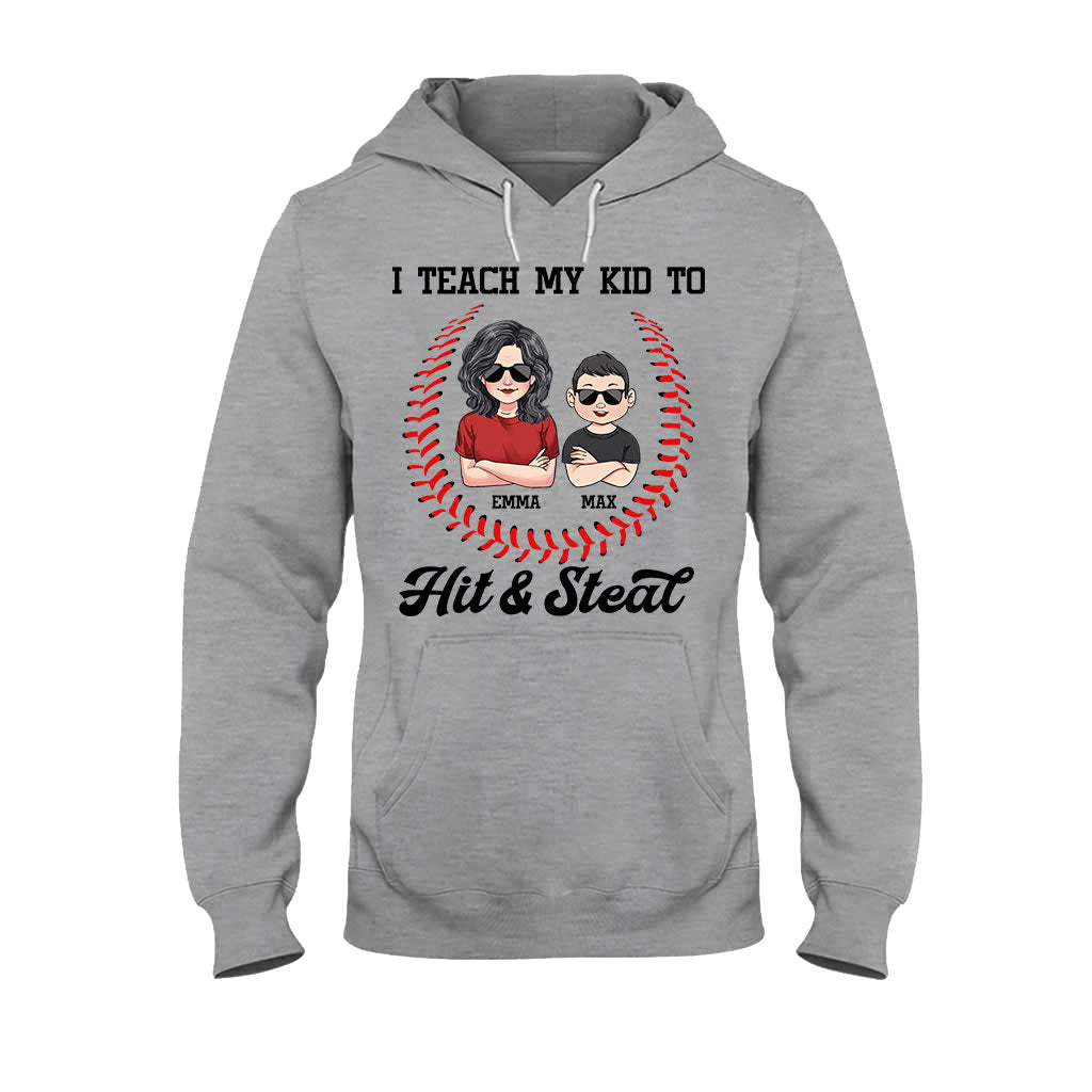 I Teach My Kid - Personalized Baseball T-shirt and Hoodie