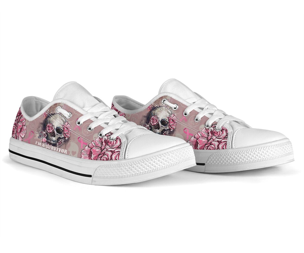 Chaussures basses « Je suis une survivante du cancer du sein » - Sensibilisation au cancer du sein - 0622