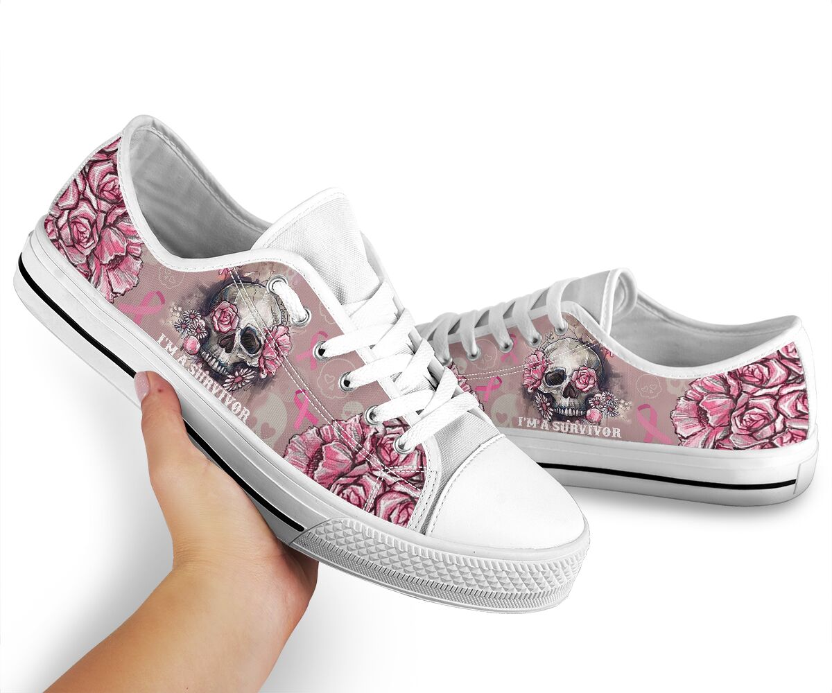 Chaussures basses « Je suis une survivante du cancer du sein » - Sensibilisation au cancer du sein - 0622