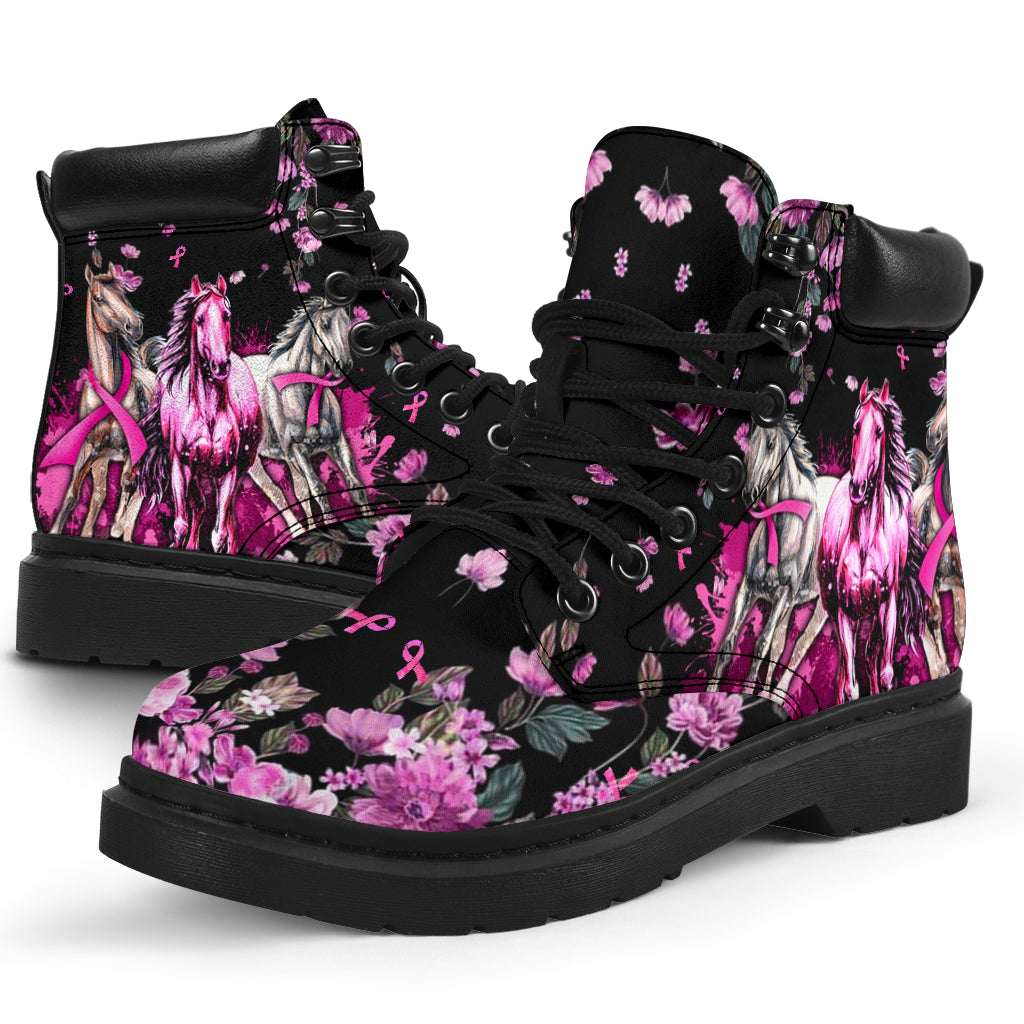 Ne jamais abandonner – Sensibilisation au cancer du sein – Bottes toutes saisons 0622