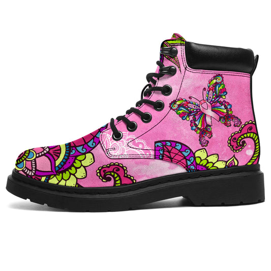 Butterfly Breast Cancer Awareness Breast Cancer Awareness All Season Boots 0622