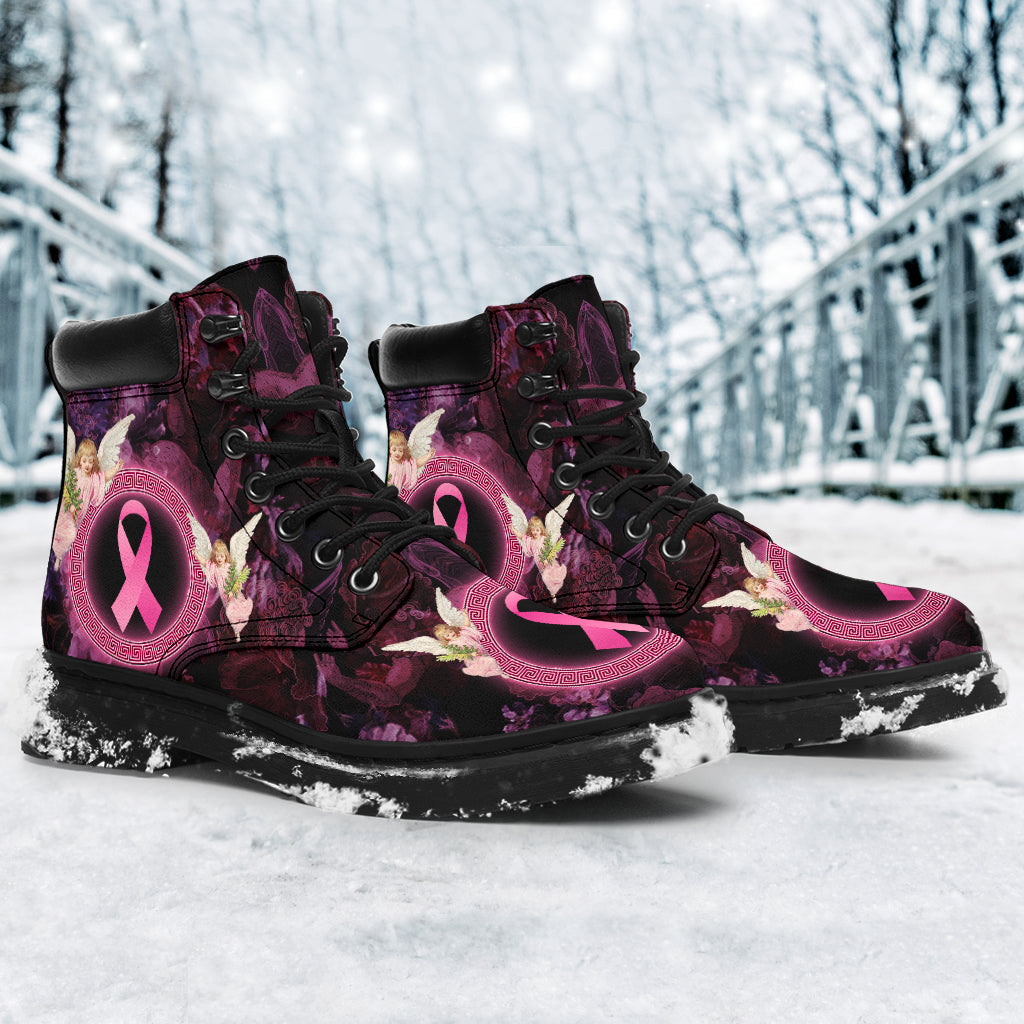 Foi, Espoir, Amour, Ange, Sensibilisation au cancer du sein, Bottes toutes saisons 0622