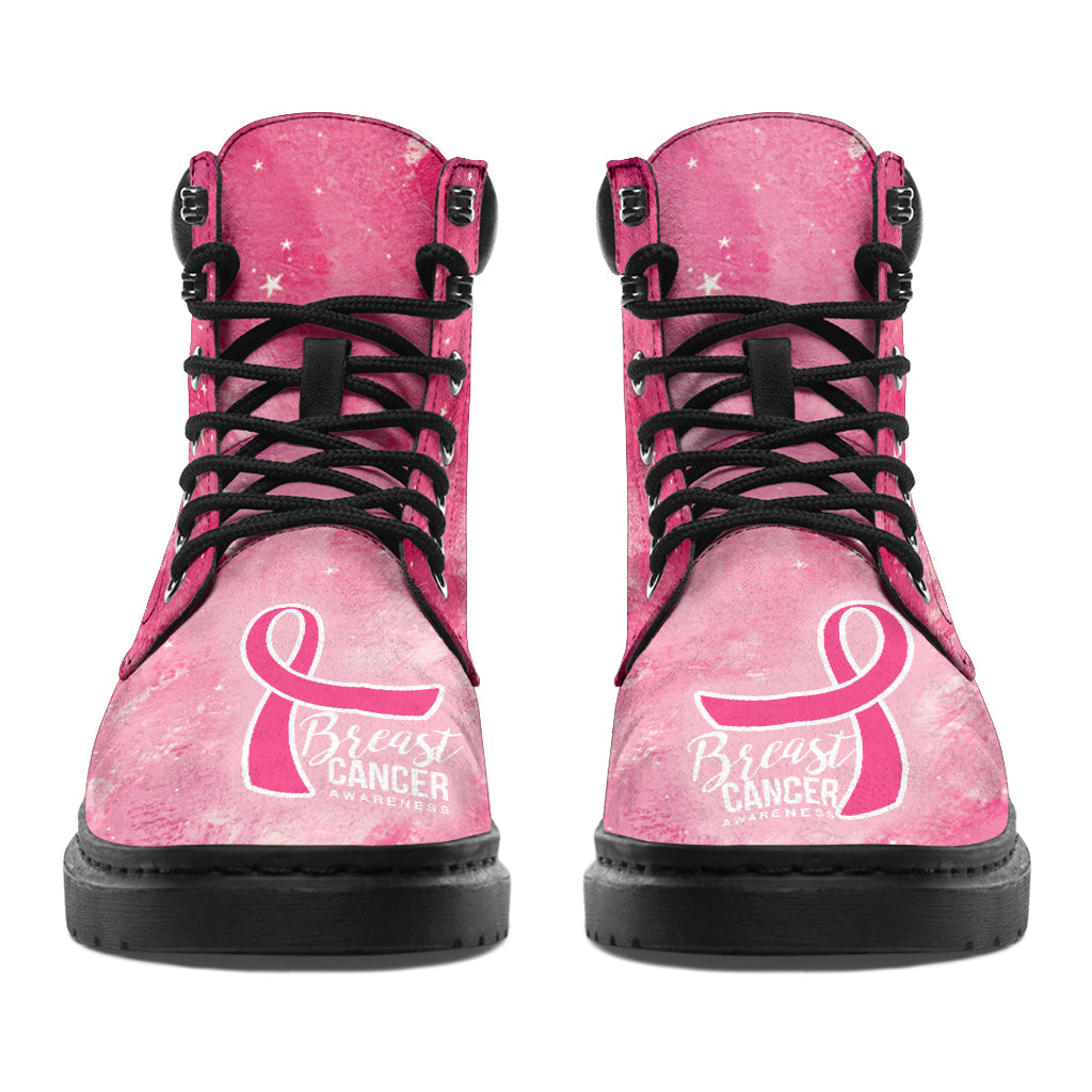 Floral Breast Cancer Awareness Breast Cancer Awareness All Season Boots 0622