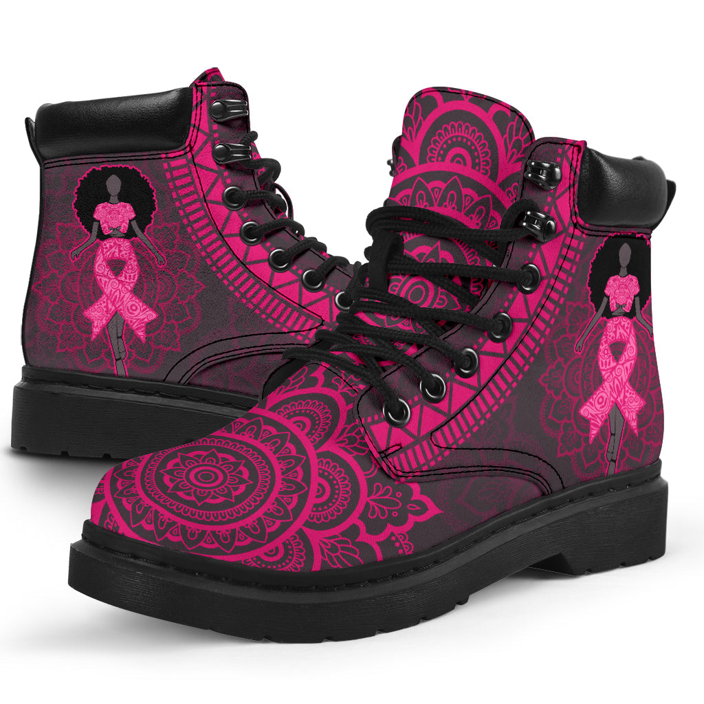 Mandala de sensibilisation au cancer du sein Bottes toutes saisons 0622