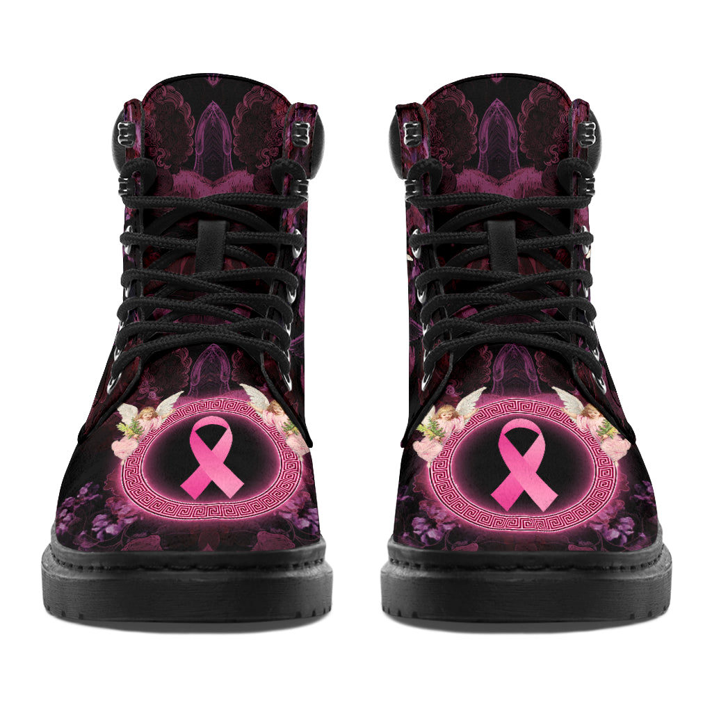 Foi, Espoir, Amour, Ange, Sensibilisation au cancer du sein, Bottes toutes saisons 0622