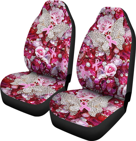 Pink Warrior Pattern Breast Cancer Awareness Seat Covers 0622