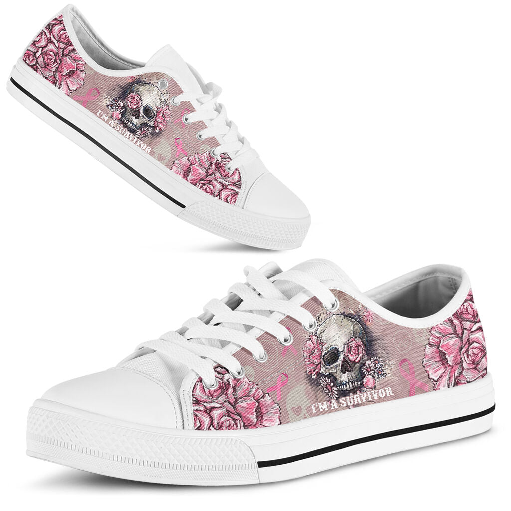 Chaussures basses « Je suis une survivante du cancer du sein » - Sensibilisation au cancer du sein - 0622