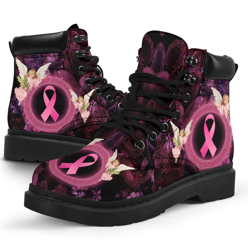 Foi, Espoir, Amour, Ange, Sensibilisation au cancer du sein, Bottes toutes saisons 0622