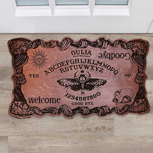 Paillasson Ouija Bienvenue Au revoir - Forme de sorcière