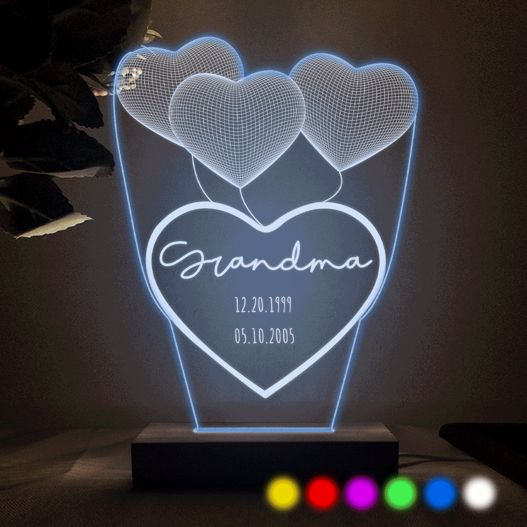 Je t'aime maman - Cadeau pour maman, grand-mère, grand-père, mari, femme, papa - Plaque lumineuse personnalisée