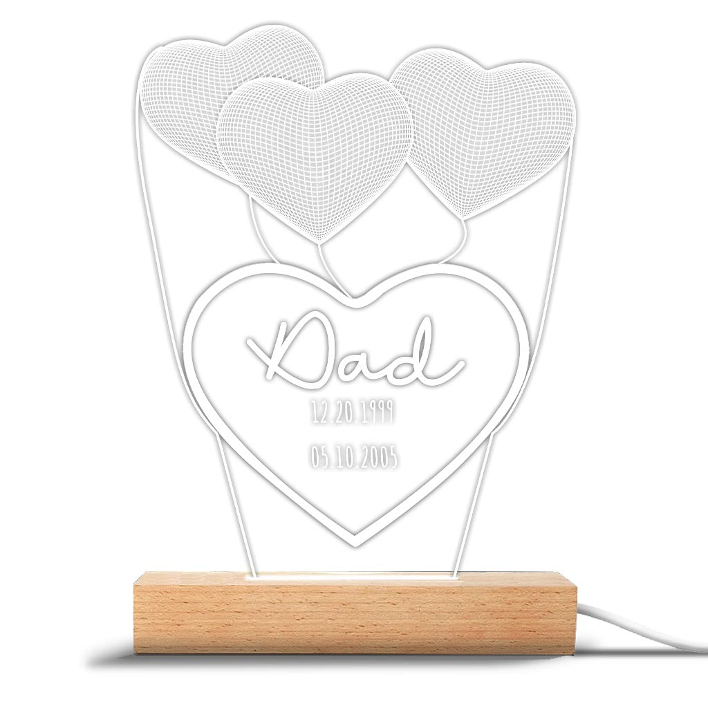 Je t'aime maman - Cadeau pour maman, grand-mère, grand-père, mari, femme, papa - Plaque lumineuse personnalisée