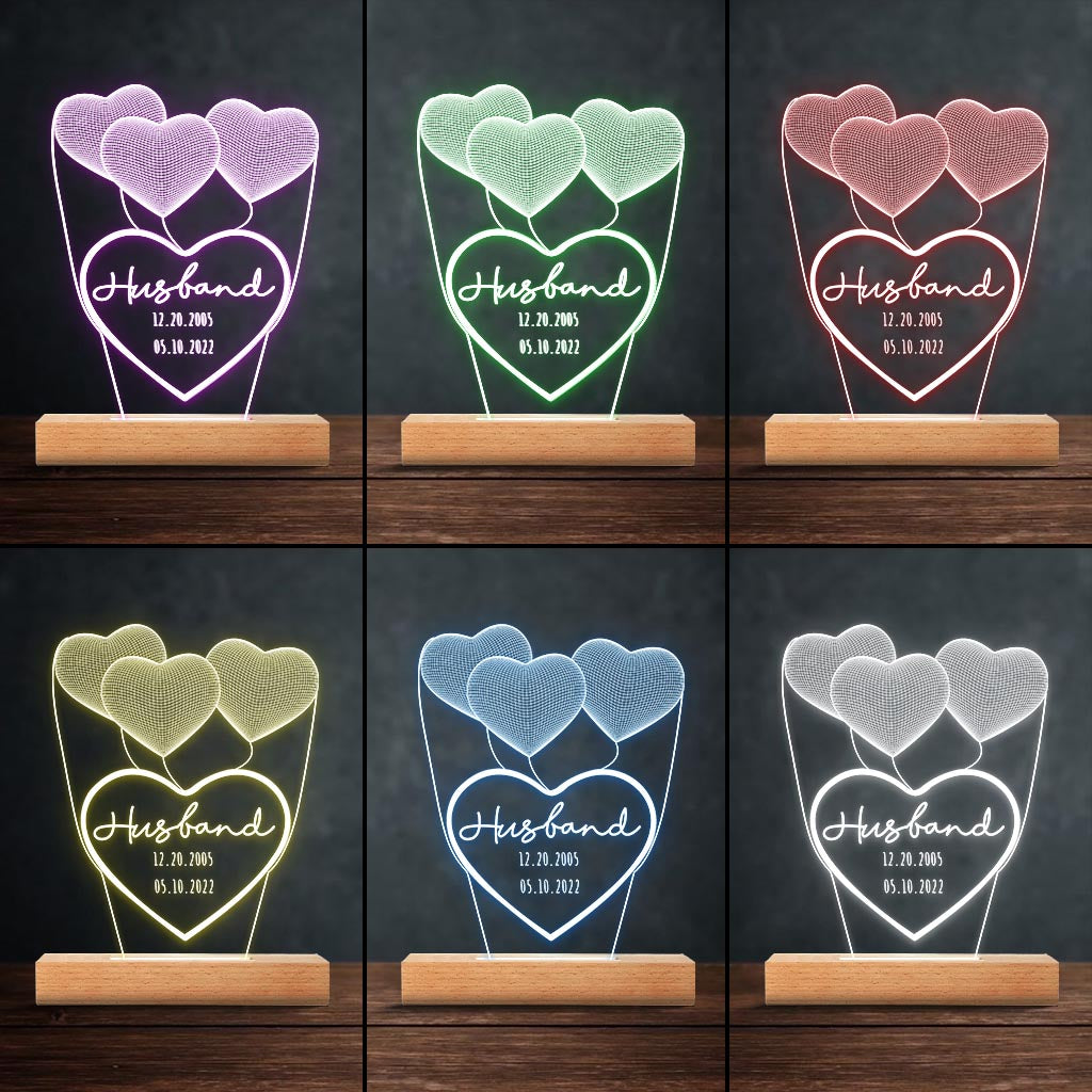 Je t'aime maman - Cadeau pour maman, grand-mère, grand-père, mari, femme, papa - Plaque lumineuse personnalisée