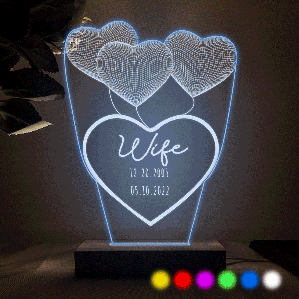 Je t'aime maman - Cadeau pour maman, grand-mère, grand-père, mari, femme, papa - Plaque lumineuse personnalisée