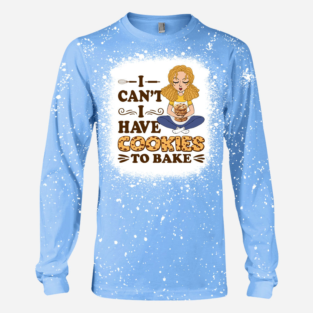 Je ne peux pas, j'ai des cookies à faire cuire - T-shirt délavé personnalisé pour la pâtisserie