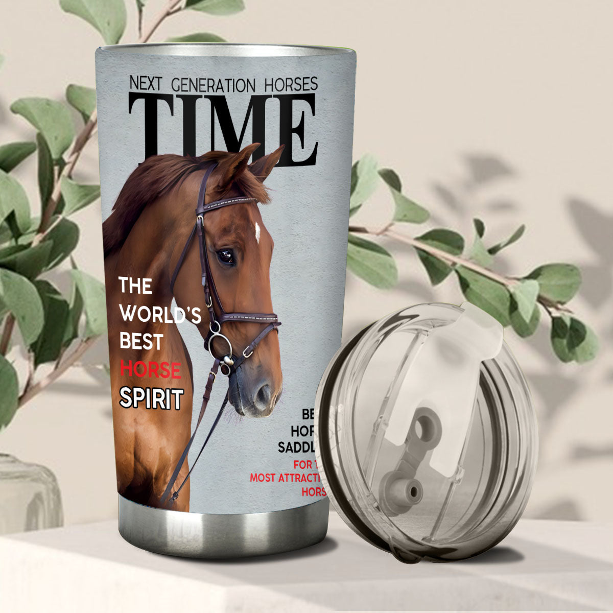 Couvertures de magazines - Gobelet personnalisé à motif cheval