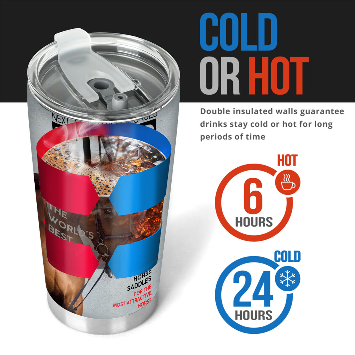 Couvertures de magazines - Gobelet personnalisé à motif cheval