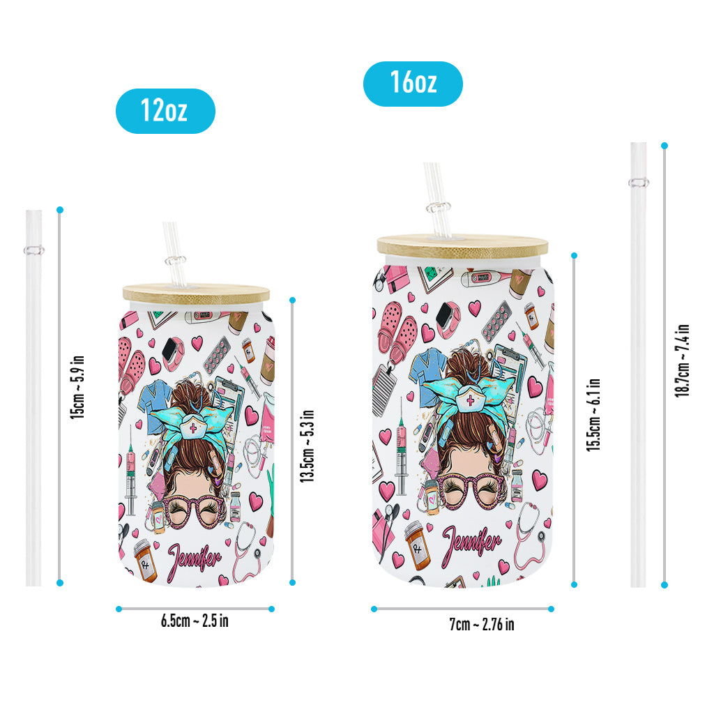 Vie d'infirmière - Verre à boire personnalisé pour infirmière