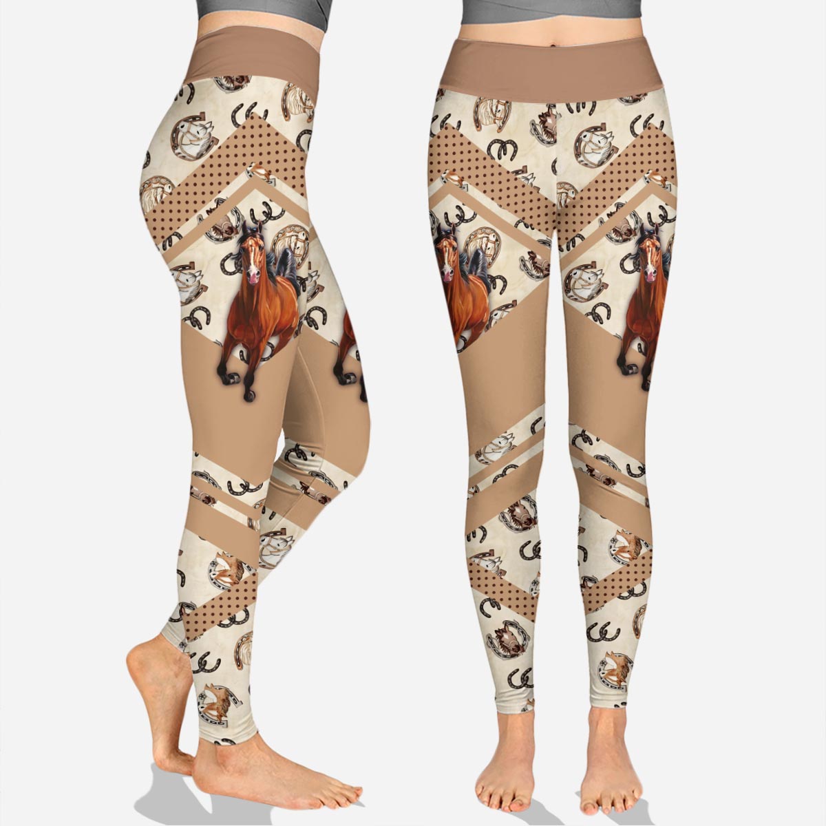 Pierre Feuille Ciseaux - Sweat à capuche et leggings personnalisés à motif cheval