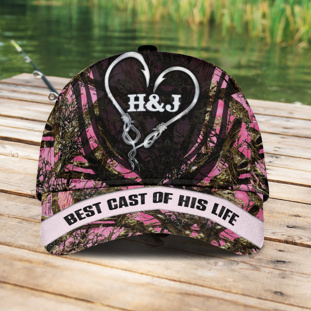 Un pêcheur chanceux - Cadeau de pêche pour mari, petit ami, père, grand-père - Casquette classique personnalisée
