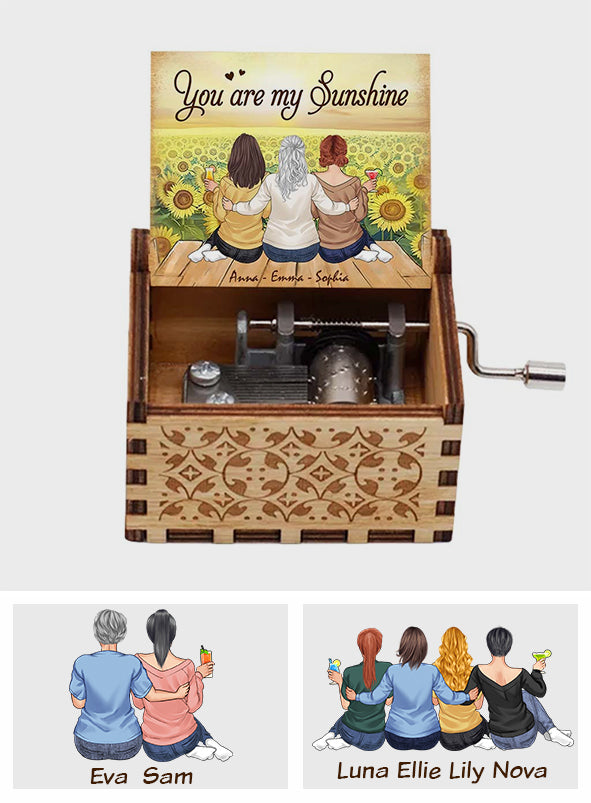 You Are My Sunshine - Personalized Mother’s Day Mother Hand Crank Music Box