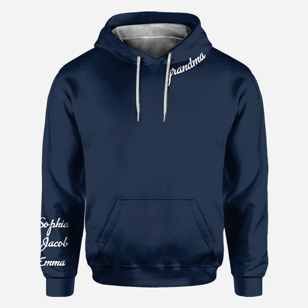 Fleurs de Nana - Cadeau pour grand-mère, maman, papa, tante - T-shirt personnalisé intégral