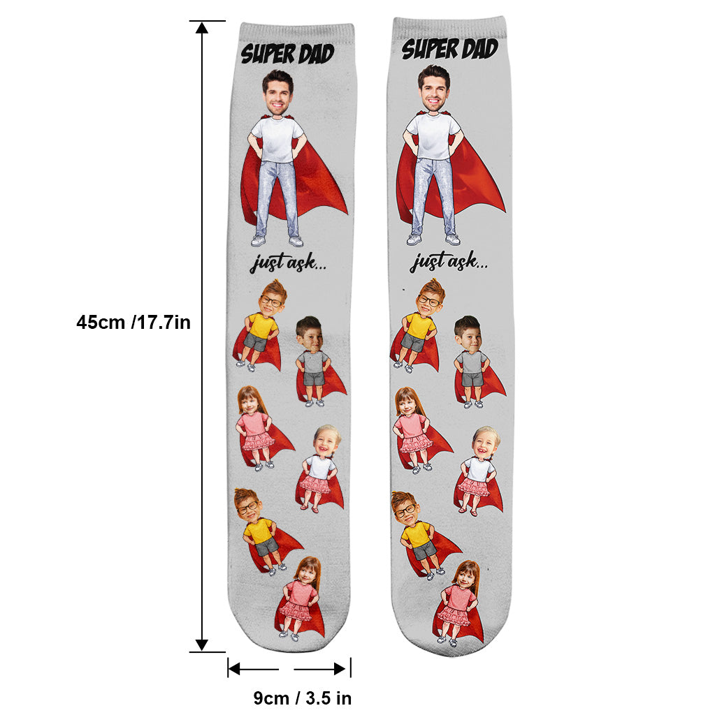 Super Dad Super Mom - Gift for dad, mom - Personalized Socks