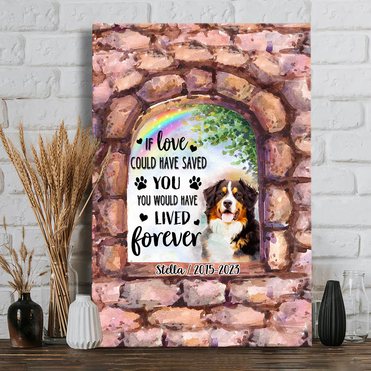 Plus à mes côtés - Toile et affiche personnalisées pour chien