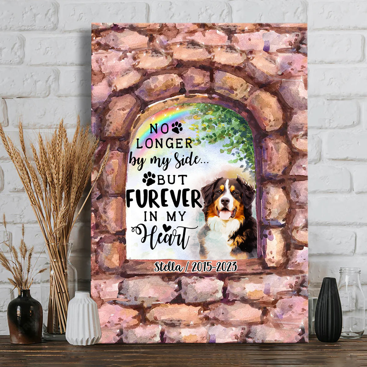 Plus à mes côtés - Toile et affiche personnalisées pour chien