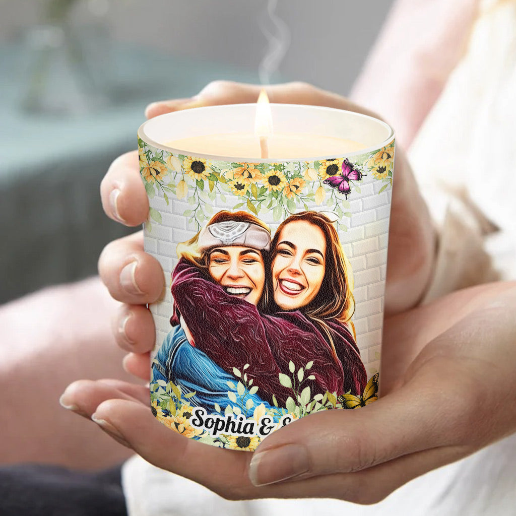 We're More Than Besties - Personalized Bestie Candle With Wooden Lid