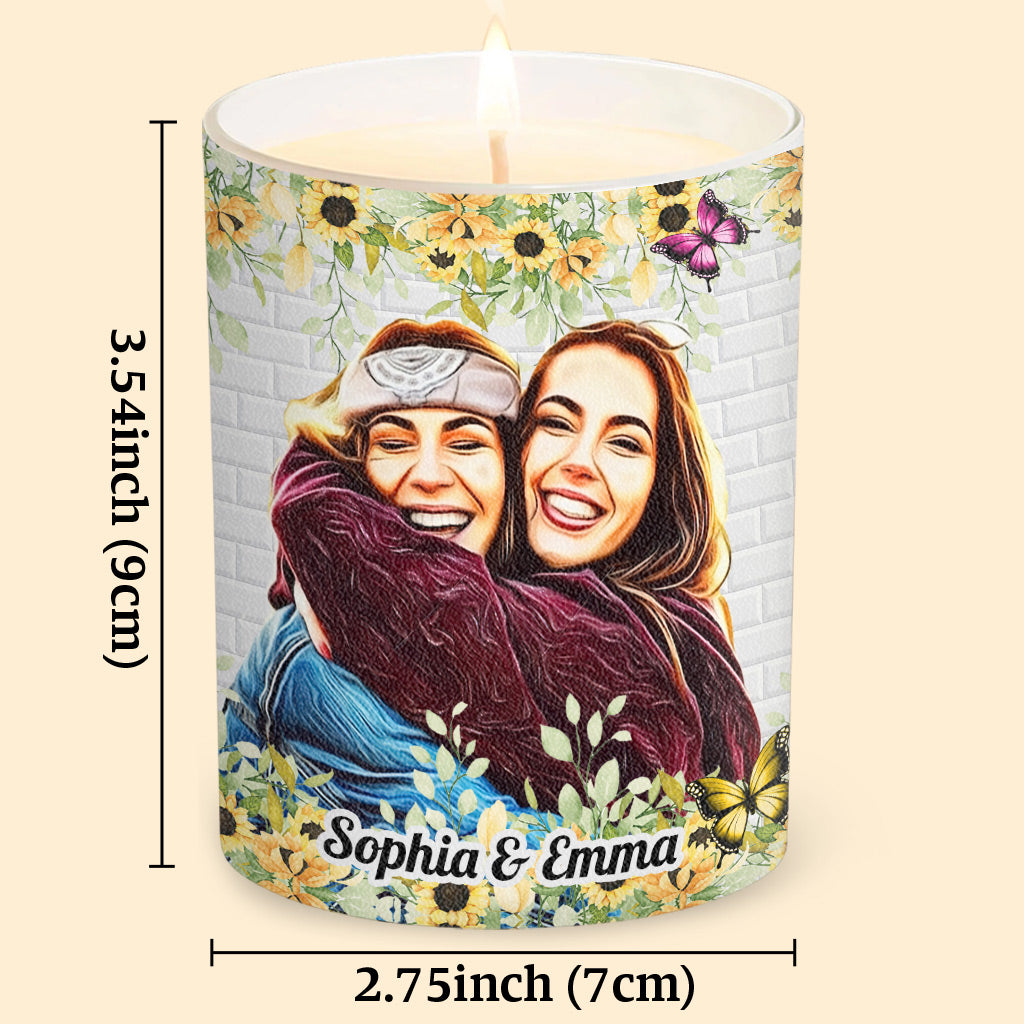 We're More Than Besties - Personalized Bestie Candle With Wooden Lid