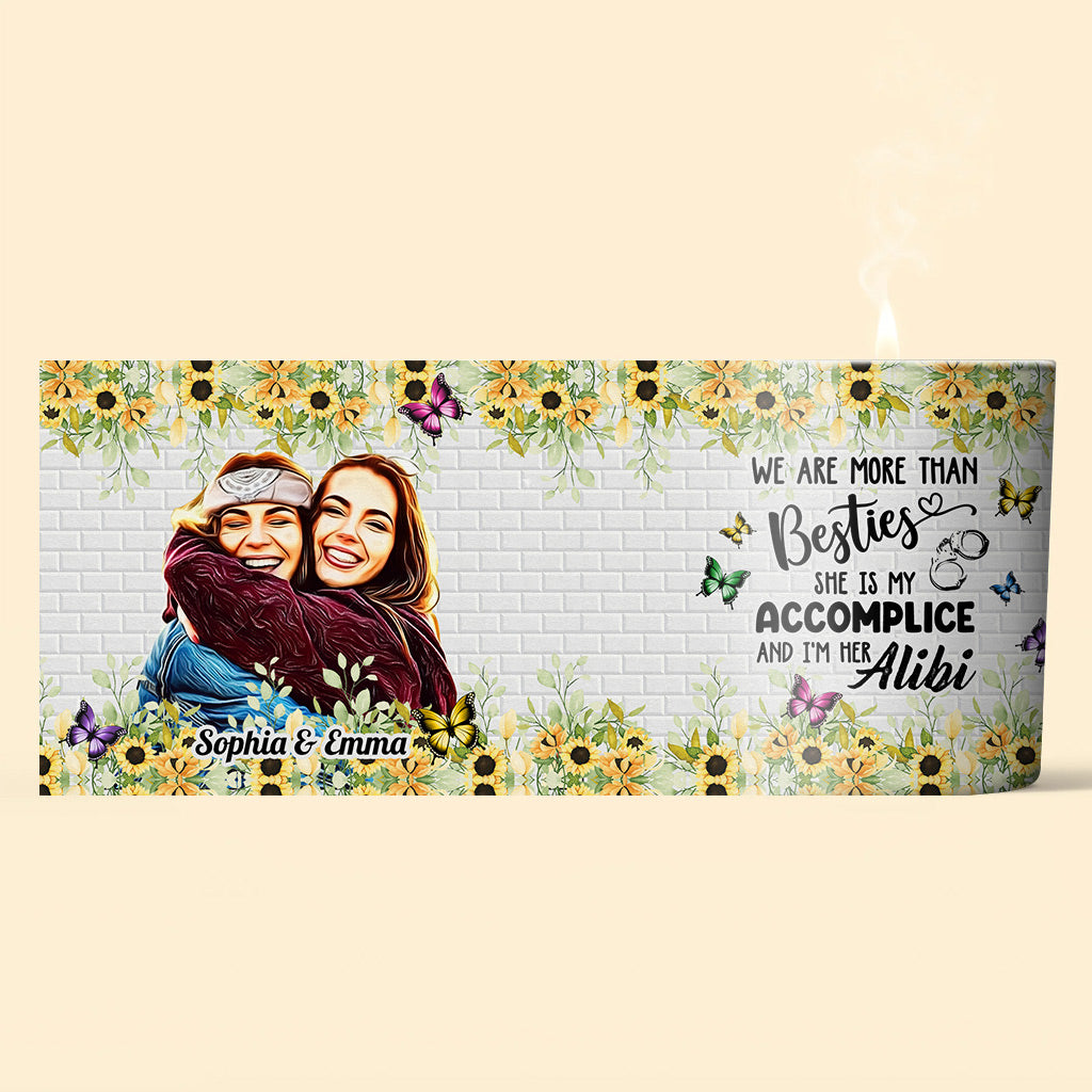 We're More Than Besties - Personalized Bestie Candle With Wooden Lid