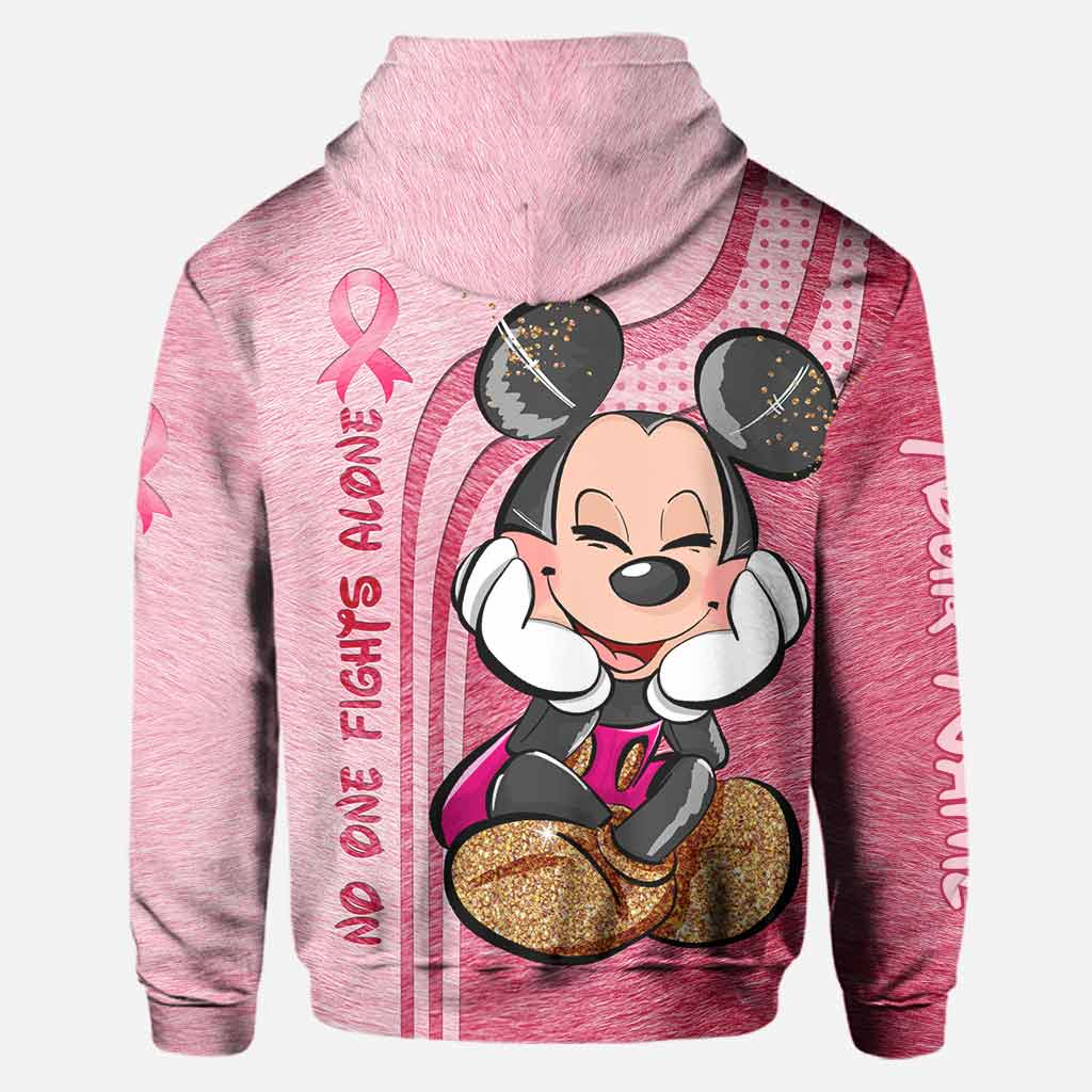 Personne ne combat seul - Sweat à capuche et legging personnalisés pour la sensibilisation au cancer du sein