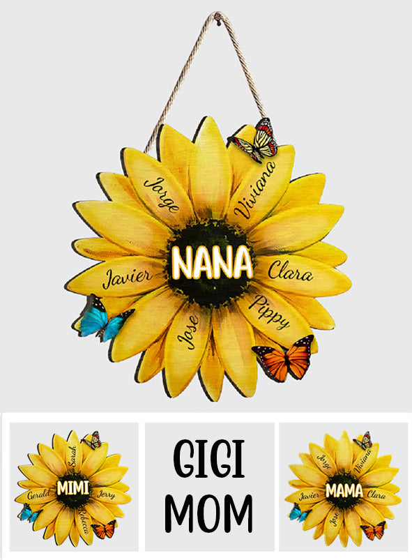 Nana Sunflower - Personalized Mother's Day Grandma Wood Sign