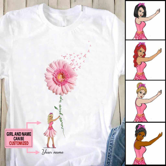 N'abandonnez jamais - T-shirt et sweat à capuche personnalisés pour la sensibilisation au cancer du sein