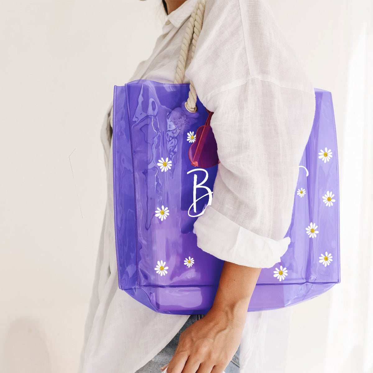 Meilleures amies pour toujours - Sac fourre-tout transparent personnalisé pour meilleures amies