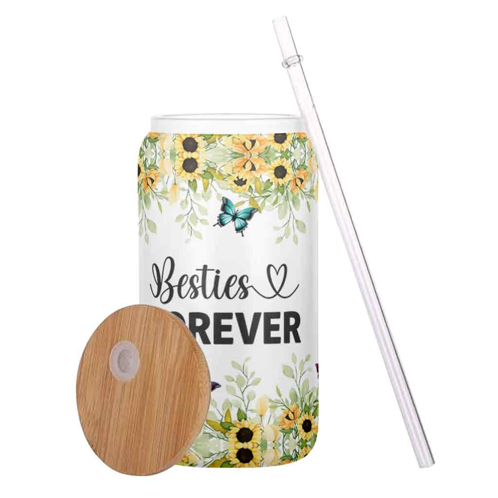 Besties Forever - Personalized Bestie Can Glass