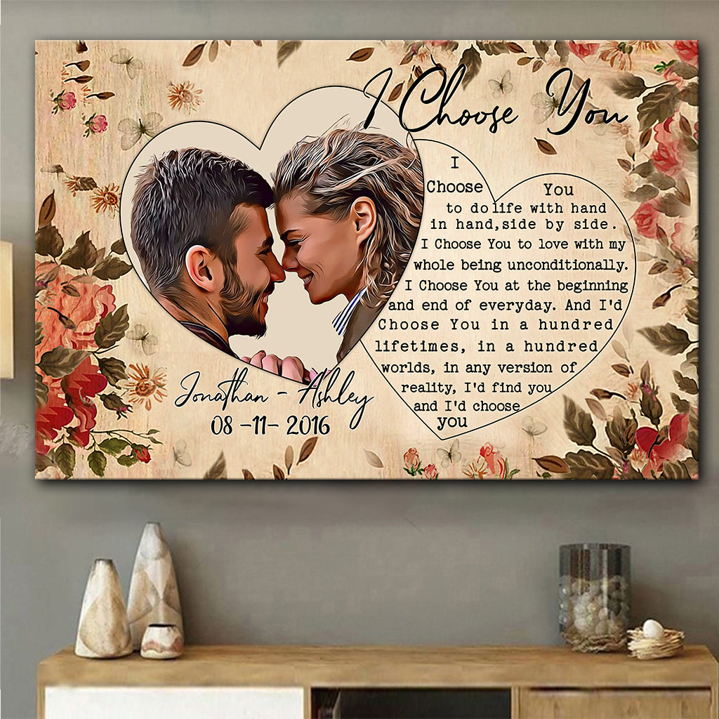 Je te choisis - Toile et affiche personnalisées pour couples