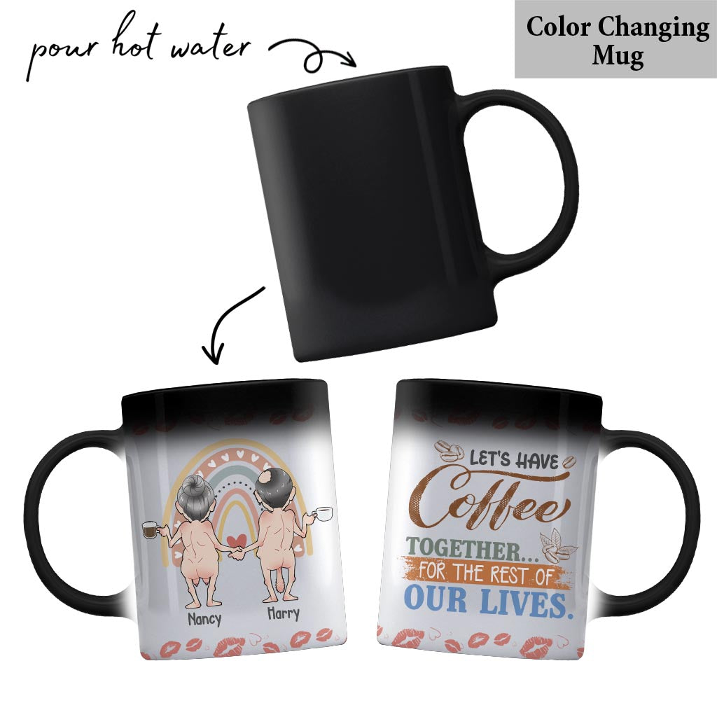 Let’s Have Coffee Together For The Rest Of Our Lives - Personalized Couple Mug