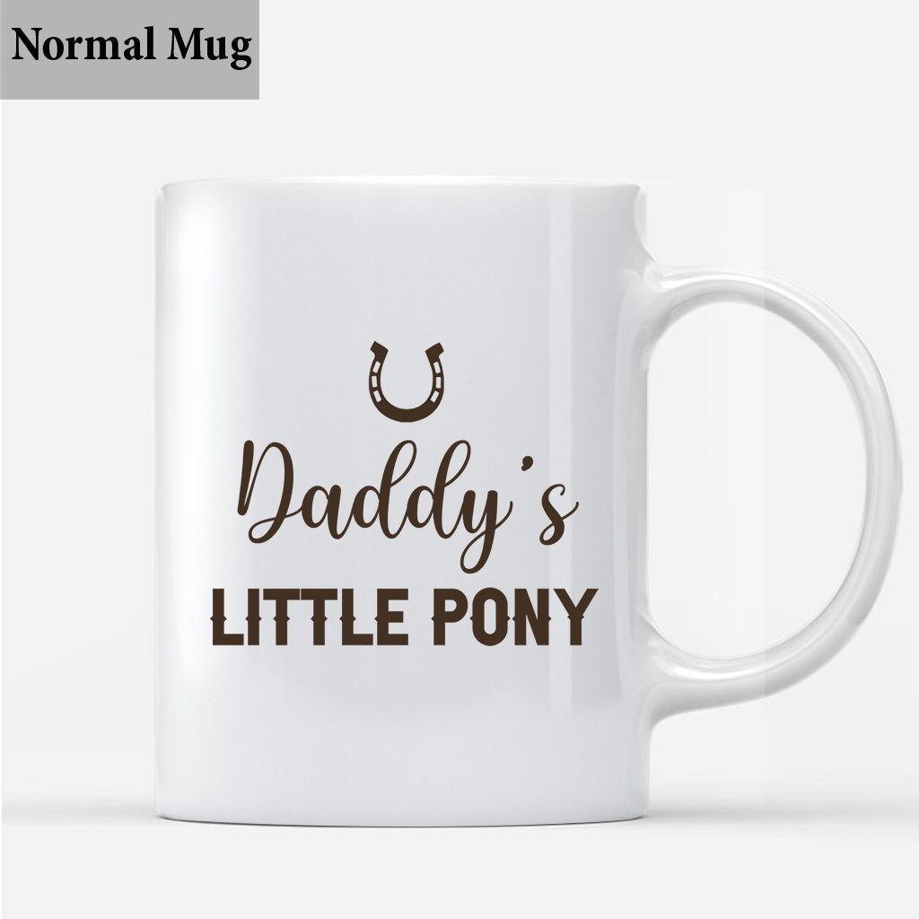 Les Petits Poneys de Papa - Cadeau sur le thème des chevaux pour papa, grand-père, mari, lui - Mug personnalisé