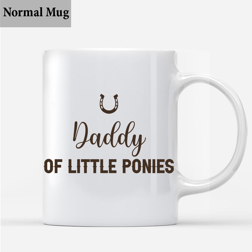 Les Petits Poneys de Papa - Cadeau sur le thème des chevaux pour papa, grand-père, mari, lui - Mug personnalisé